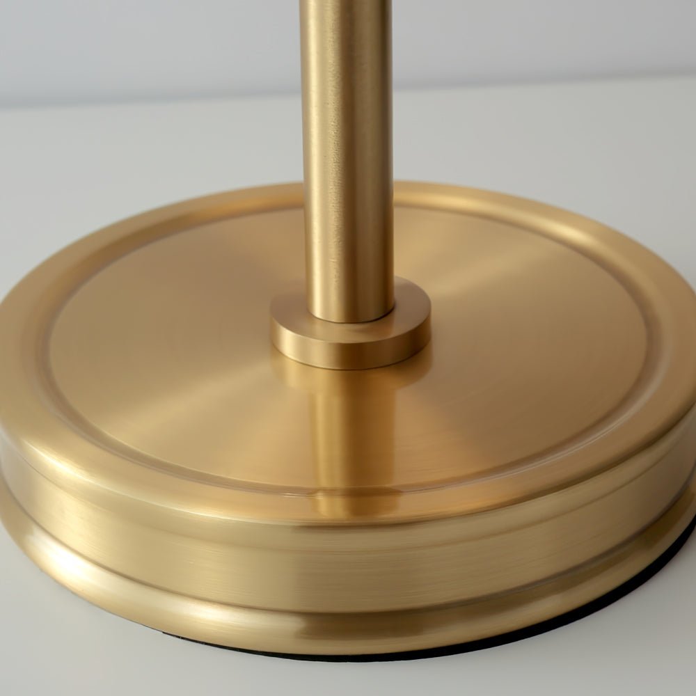 Aurelle | Goldene Tischlampe mit Stoffschirm