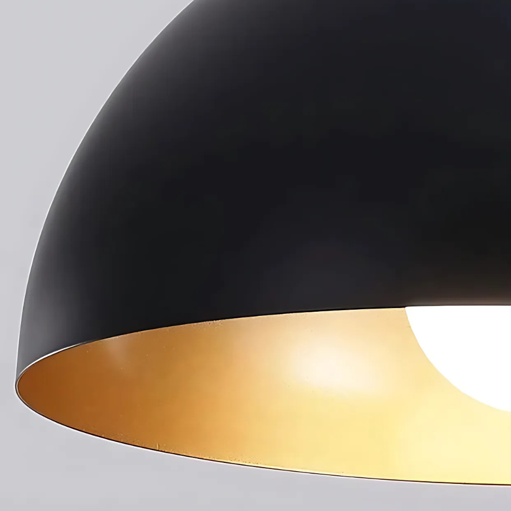 Aurello Industrial Black and Gold Pendant Lamp