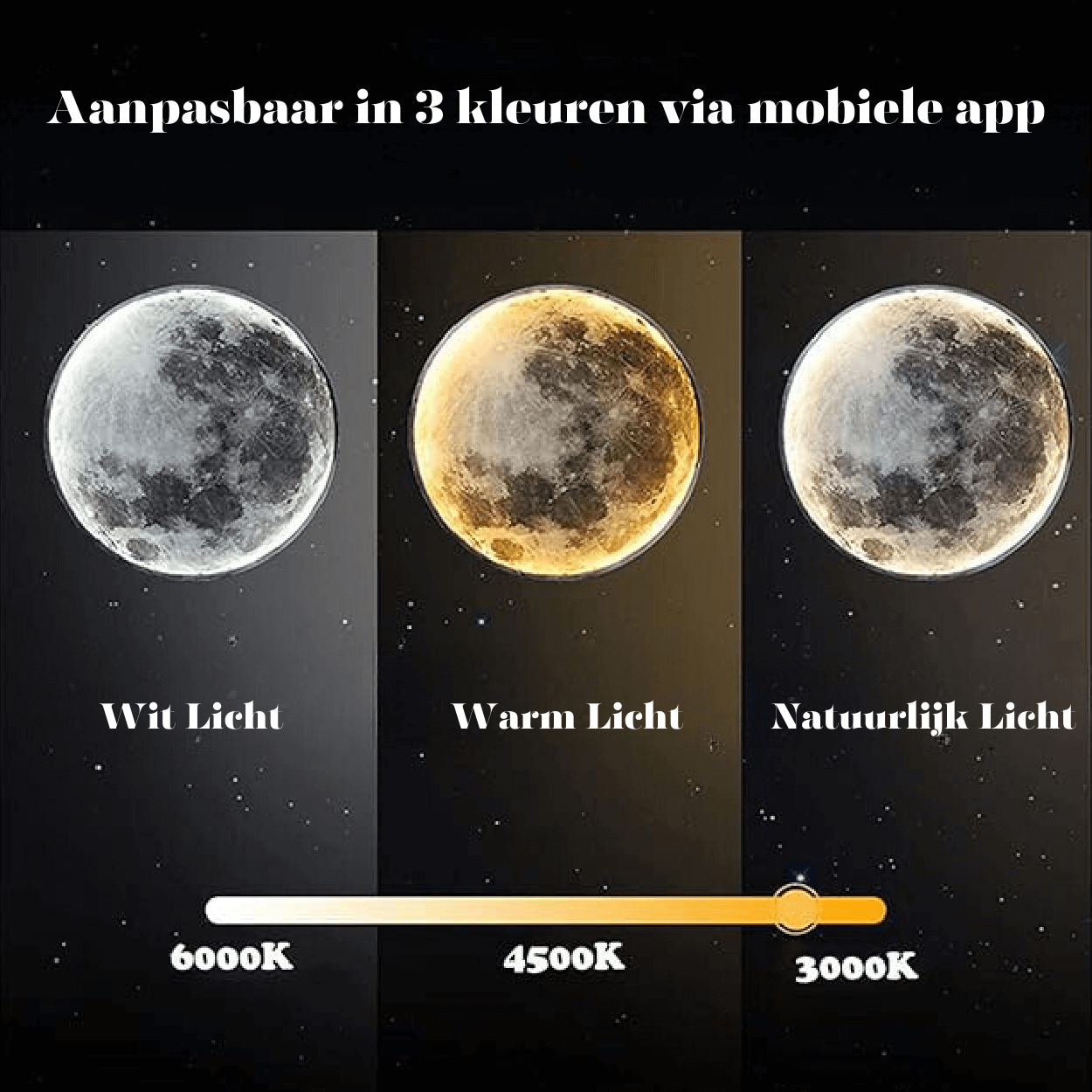 LED moon lamp with color change & dimmable 7