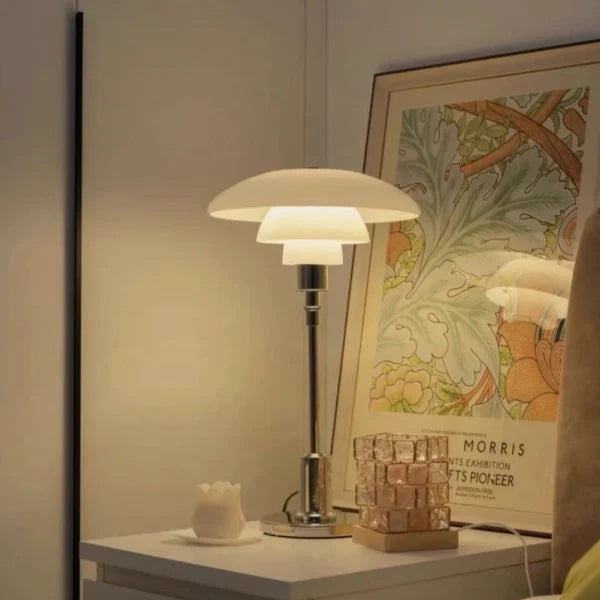Haven Tiered Metal Table Lamp | Warm White LED With Cable Switch