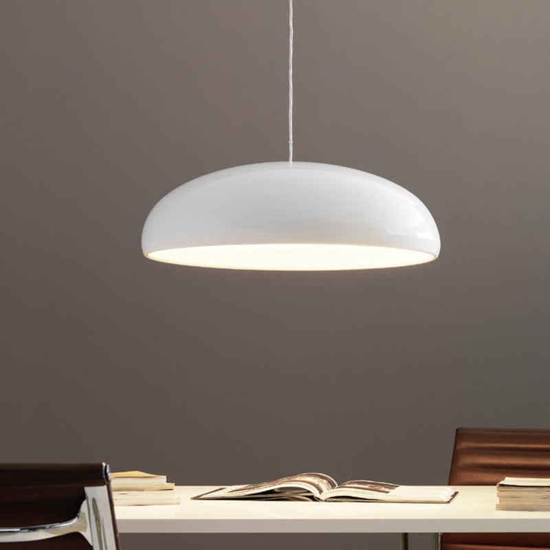 Lucento | Modern LED Pendant Light in Black, Wine Red, Orange, or White - Metal for Living Room and Bedroom
