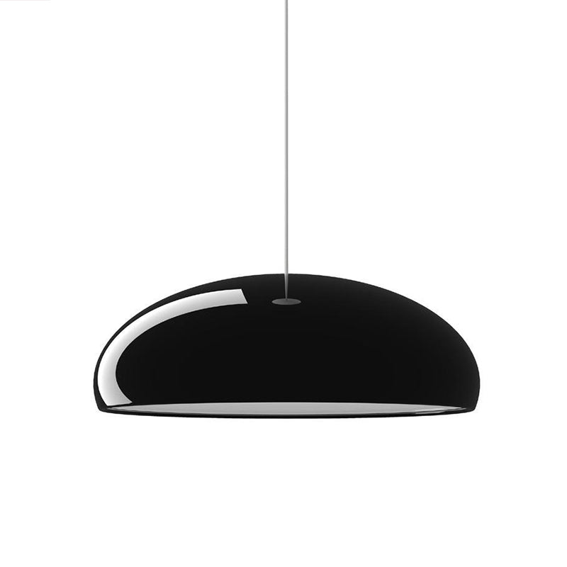 Lucento | Modern LED Pendant Light in Black, Wine Red, Orange, or White - Metal for Living Room and Bedroom