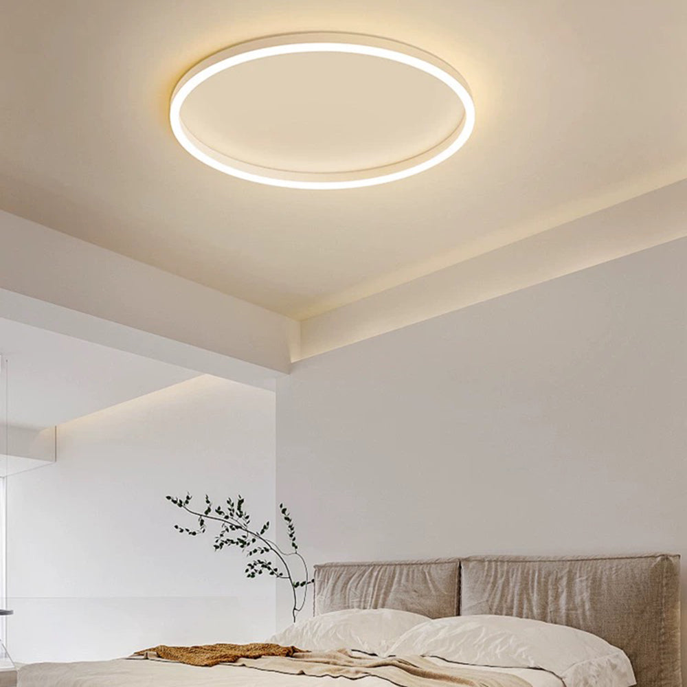 Ardena | Round LED Ceiling Light, Modern Black & Gold Dimmable Metal Design For Living Room & Bedroom