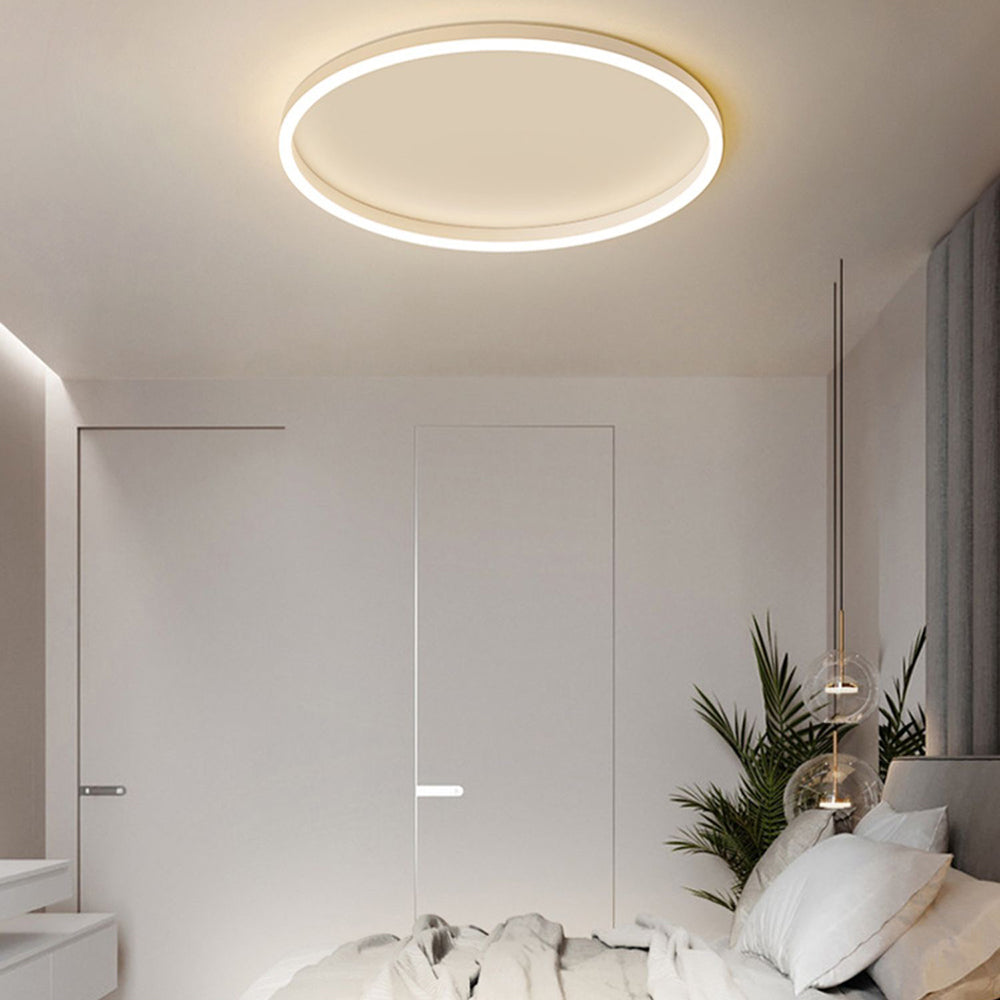 Ardena | Round LED Ceiling Light, Modern Black & Gold Dimmable Metal Design For Living Room & Bedroom