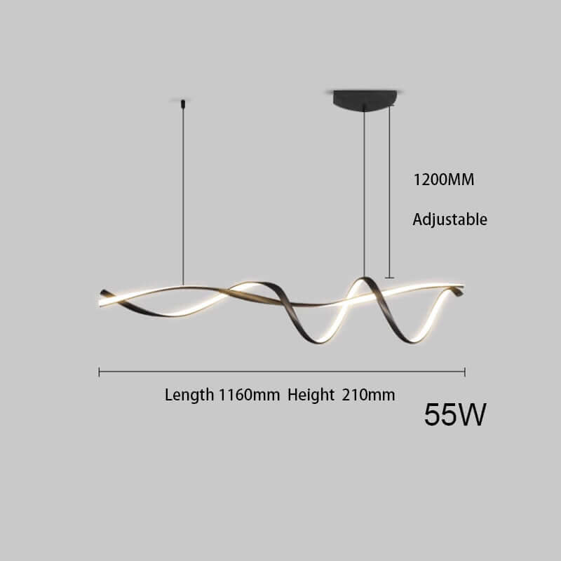 Modern LED chandelier - Black 7