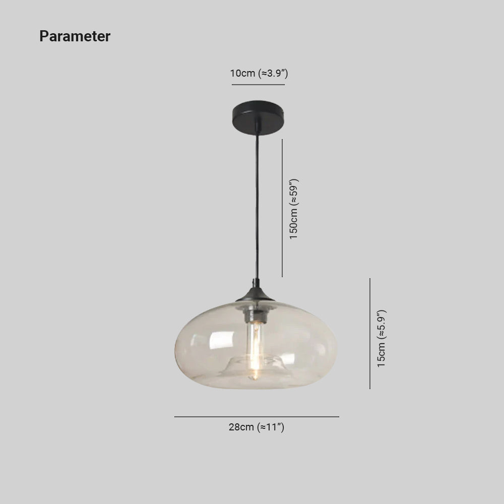 Lumiere | Modern Glass LED Pendant Light in Multiple Colors for Dining and Living Rooms