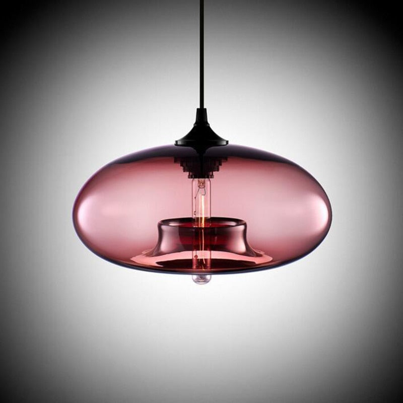 Lumiere | Modern Glass LED Pendant Light in Multiple Colors for Dining and Living Rooms