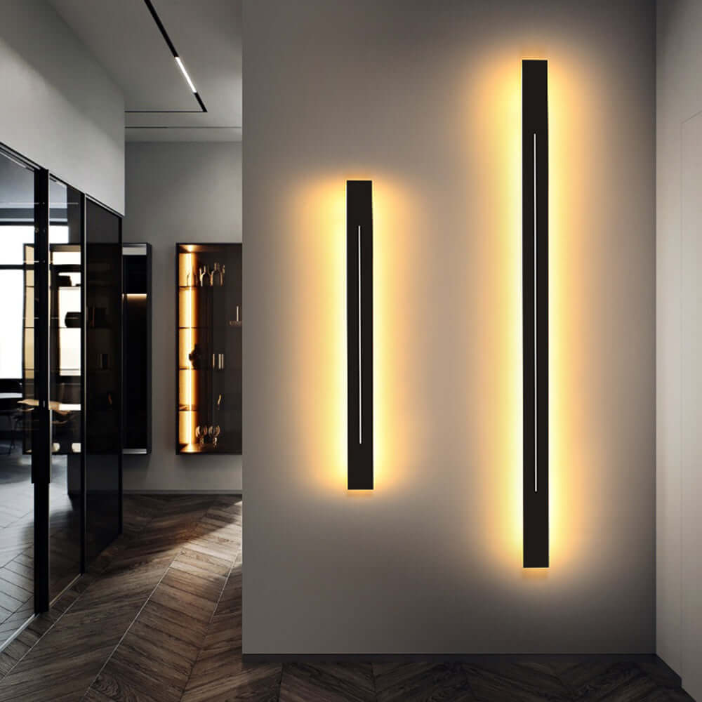 Modern LED wall light gold black indoor 0