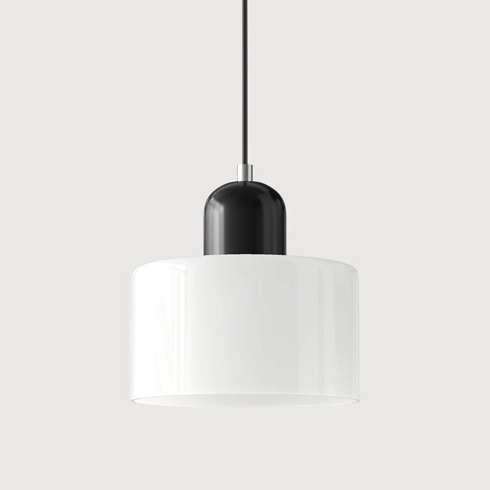 Aloria Modern Two-Tone Cylindrical Glass Pendant Lamp