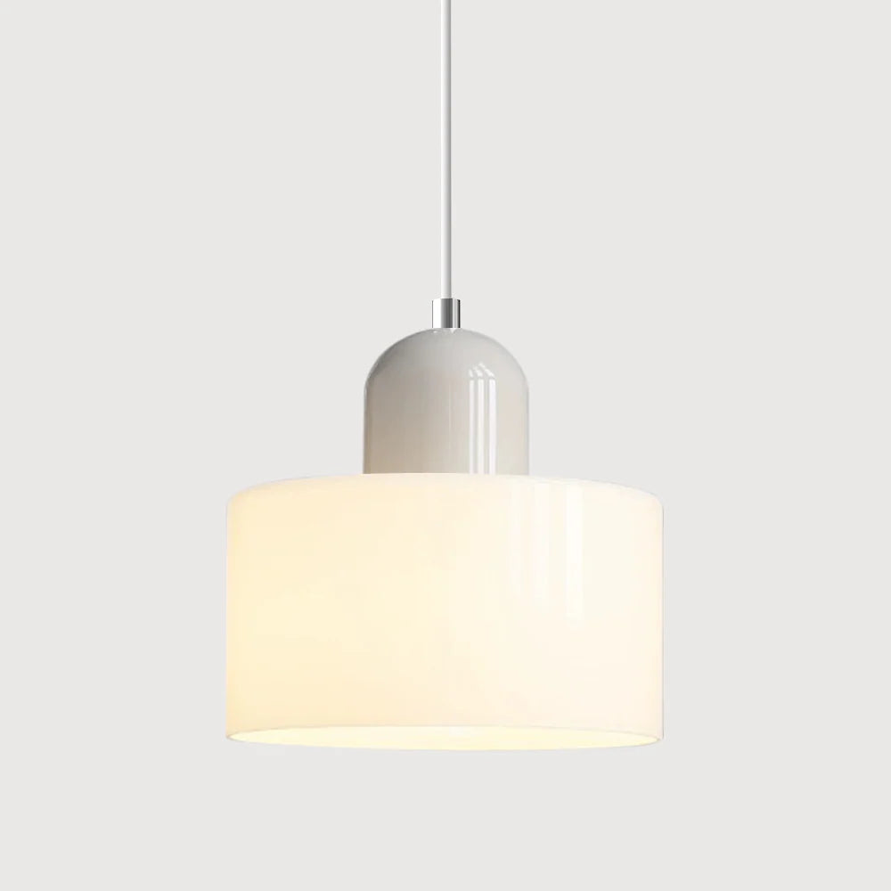 Aloria Modern Two-Tone Cylindrical Glass Pendant Lamp
