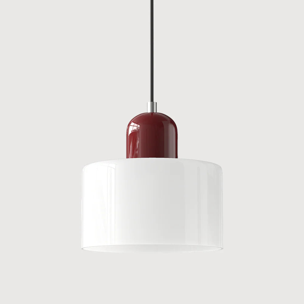 Aloria Modern Two-Tone Cylindrical Glass Pendant Lamp