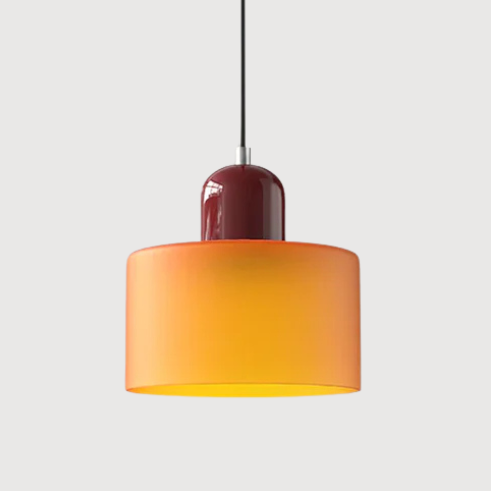 Aloria Modern Two-Tone Cylindrical Glass Pendant Lamp