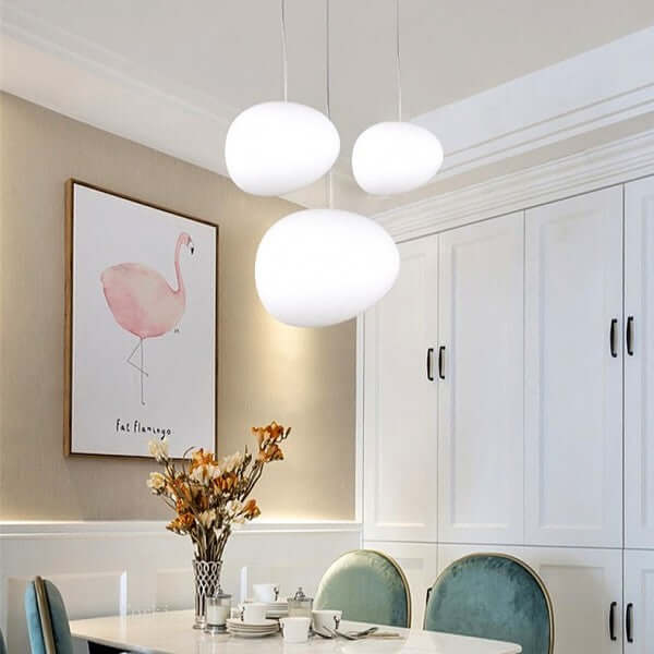 Modern pendant light - satin glass 1