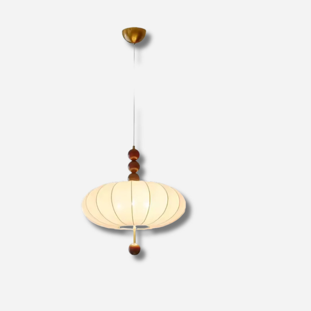 Mirelle | Fabric Pendant Lamp in French Medieval Wabi-Sabi Style