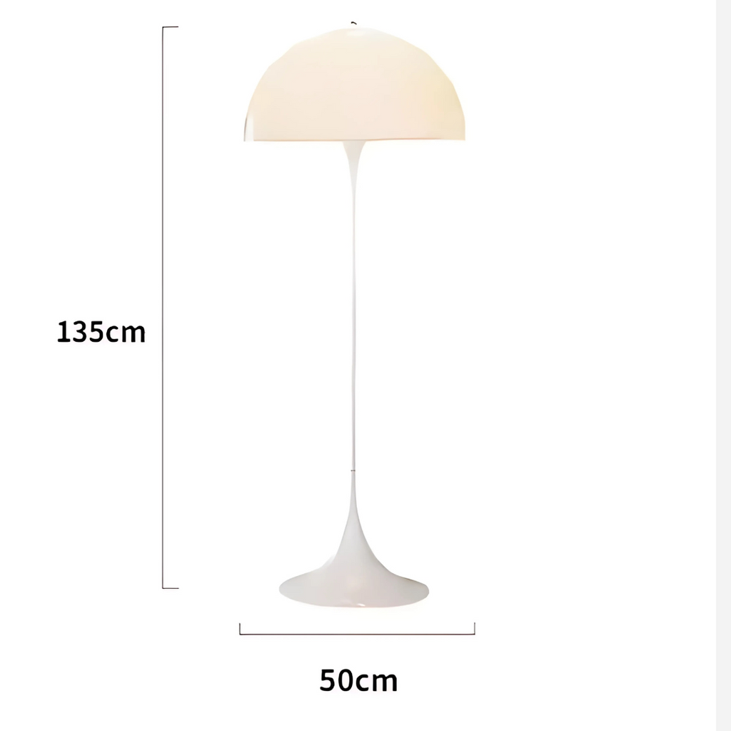 Soren | Danish-Style Cream Floor Lamp With Touch Control and LED Lighting