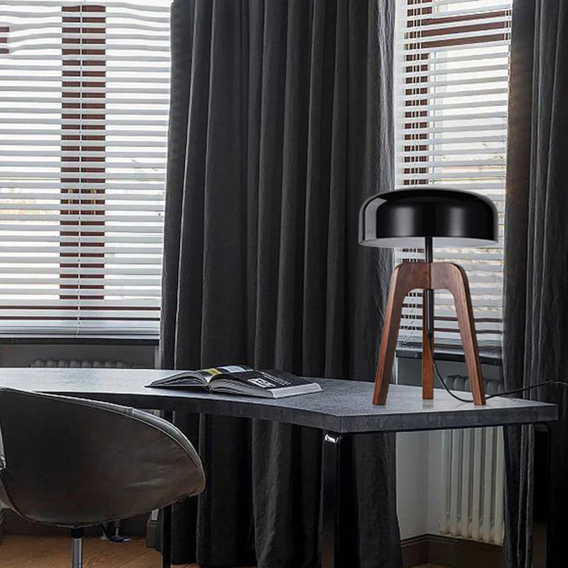 Ravello | Classic Floor Lamp in Wood-Bamboo Design With Elegant Walnut Finish