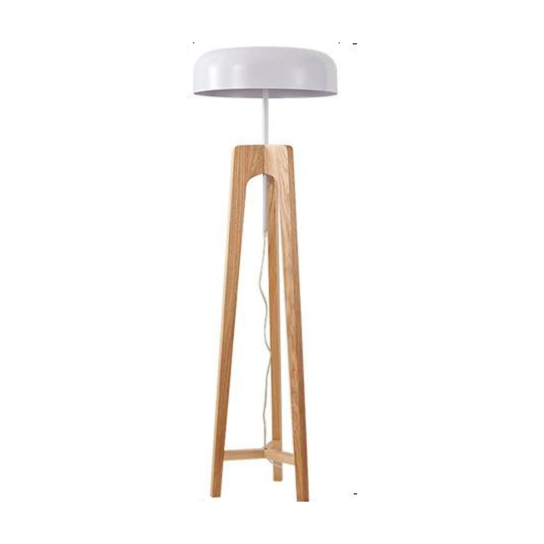 Ravello | Classic Floor Lamp in Wood-Bamboo Design With Elegant Walnut Finish