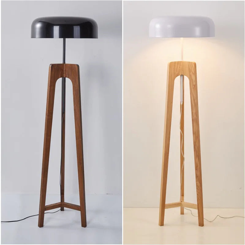 Ravello | Classic Floor Lamp in Wood-Bamboo Design With Elegant Walnut Finish