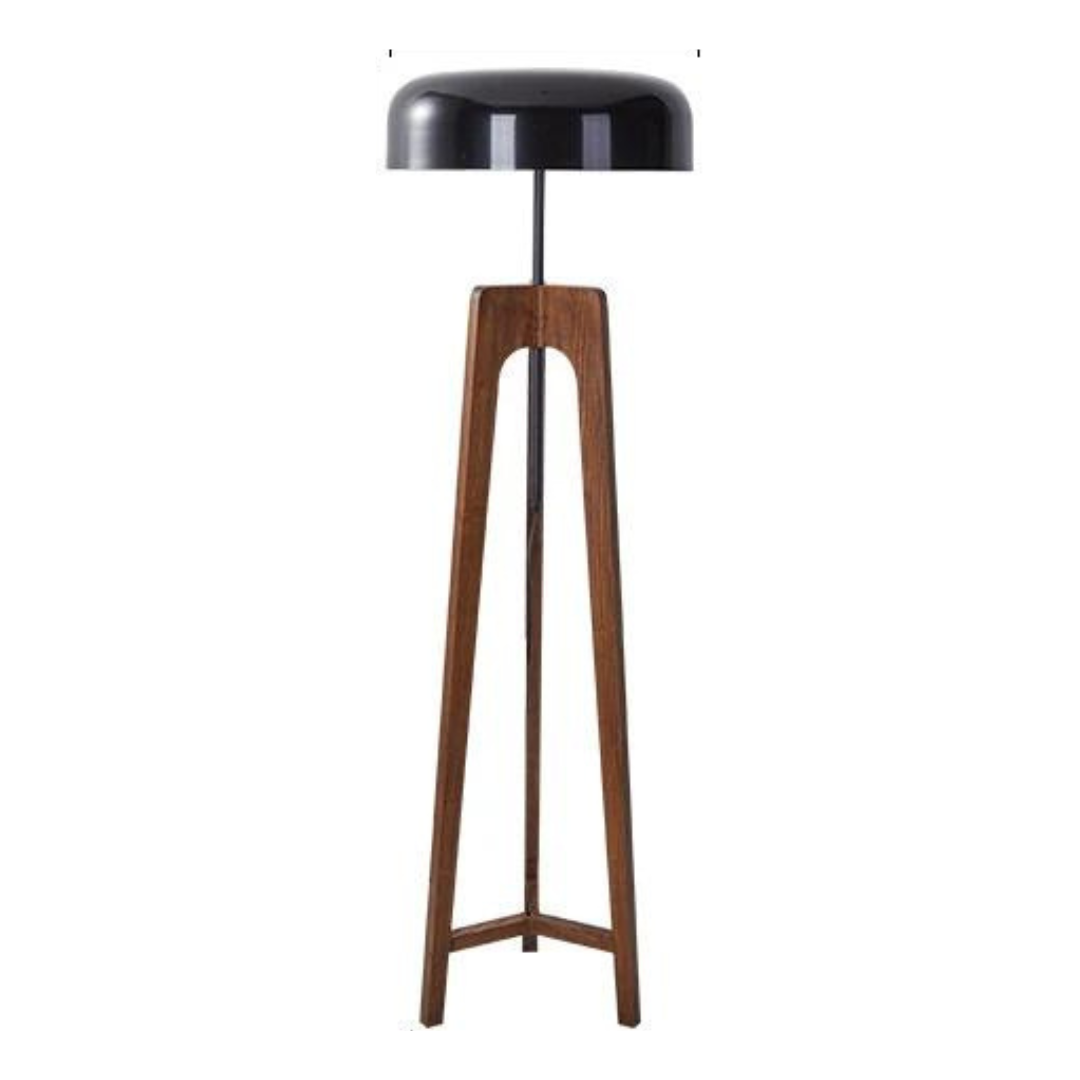 Ravello | Classic Floor Lamp in Wood-Bamboo Design With Elegant Walnut Finish