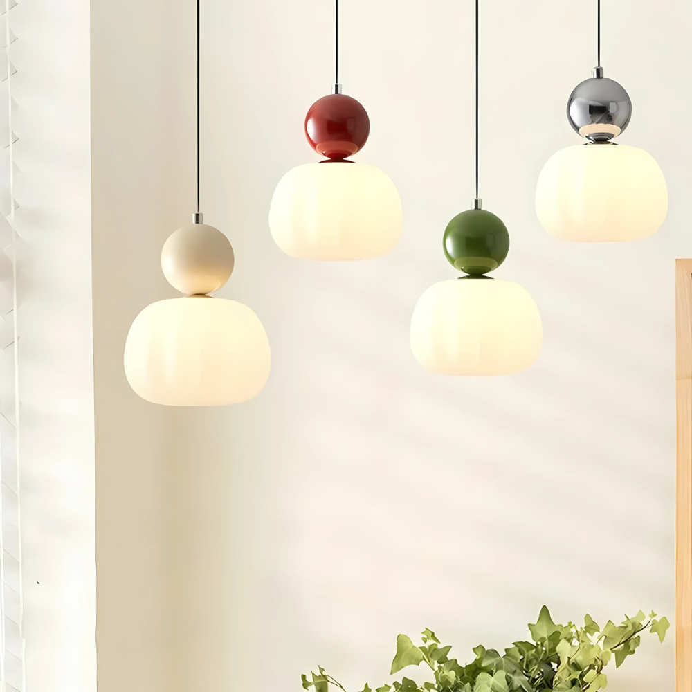 Aria White Glass Pendant Light