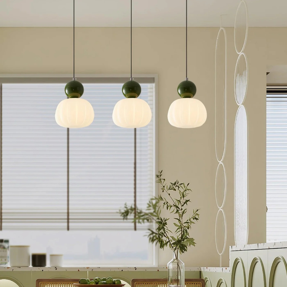 Aria White Glass Pendant Light
