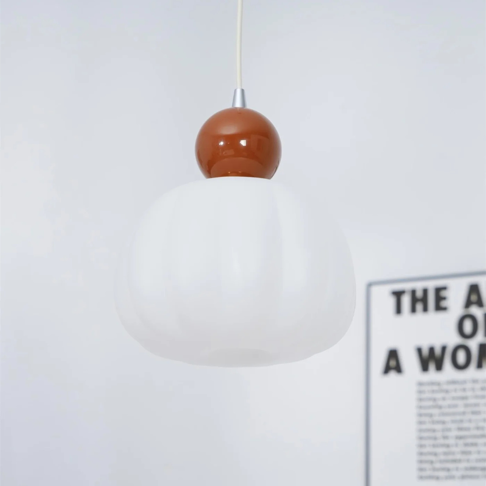 Aria White Glass Pendant Light