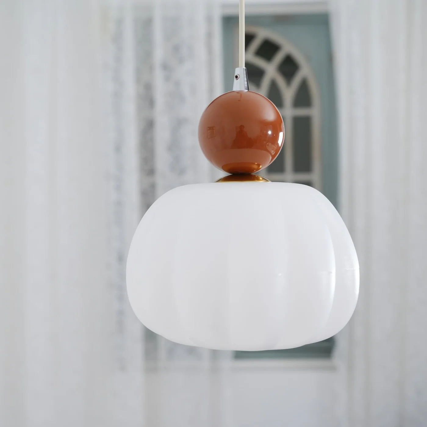 Aria White Glass Pendant Light