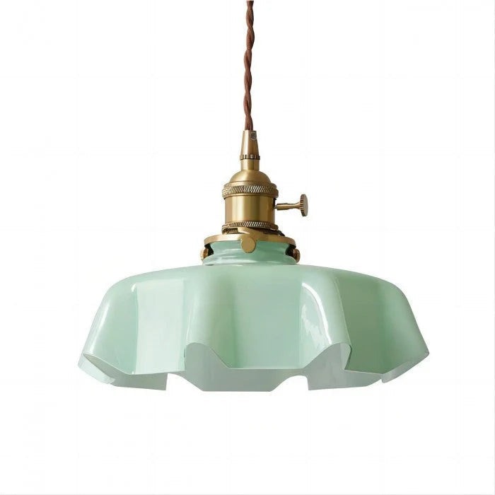 Liora | Brass and Glass Petal Pendant Light Vintage Romantic Style