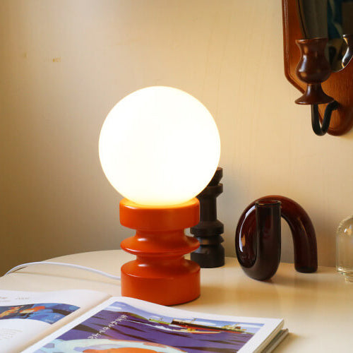 Solentra | Orange Solid Glass Table Lamp