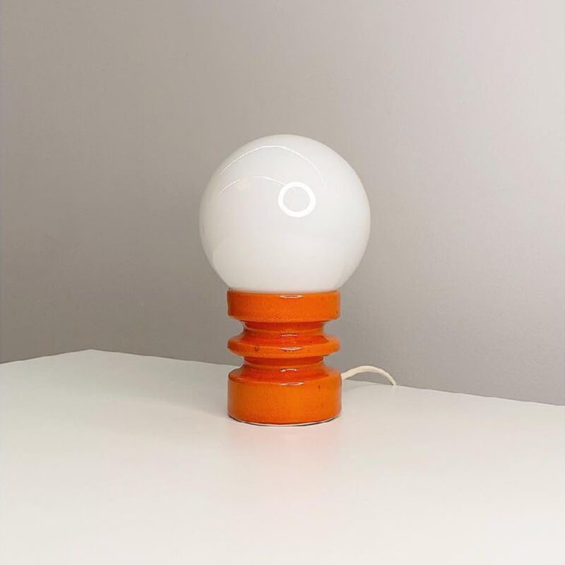 Solentra | Orange Solid Glass Table Lamp