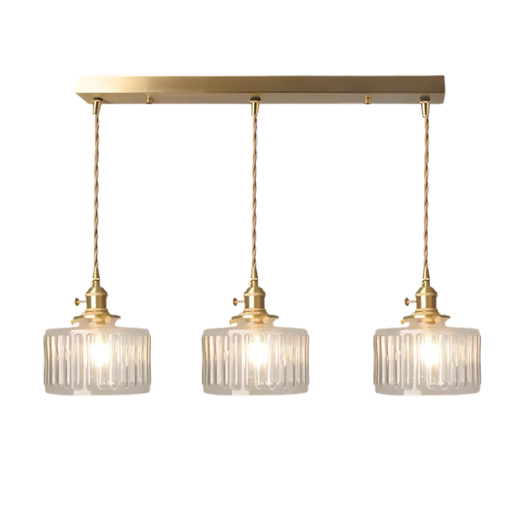 Fluted Glass Pendant Light
