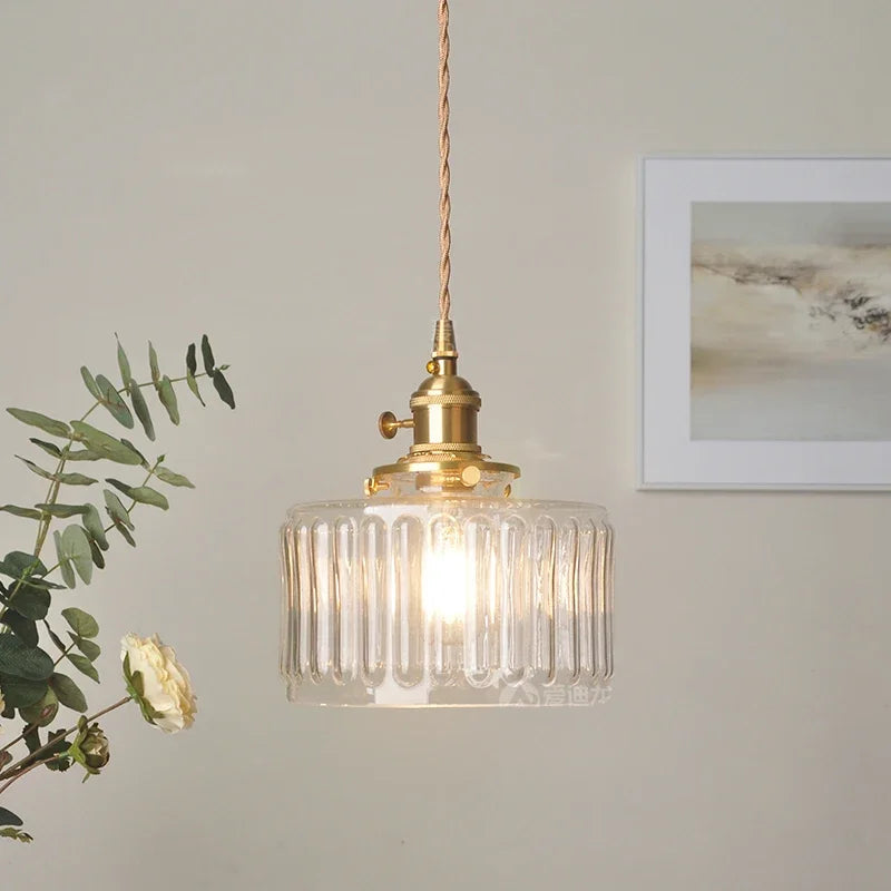 Fluted Glass Pendant Light