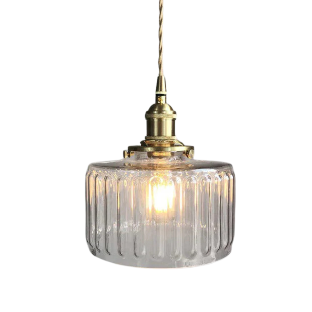 Fluted Glass Pendant Light