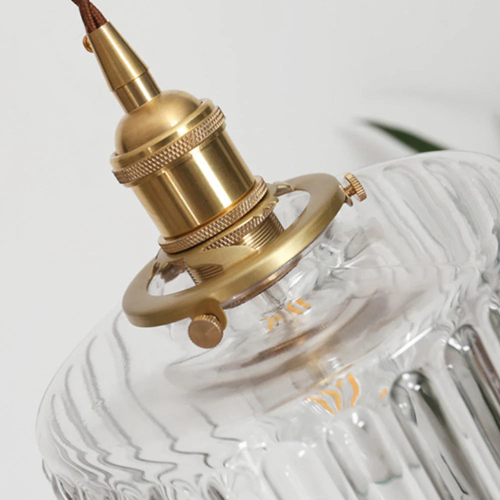 Fluted Glass Pendant Light