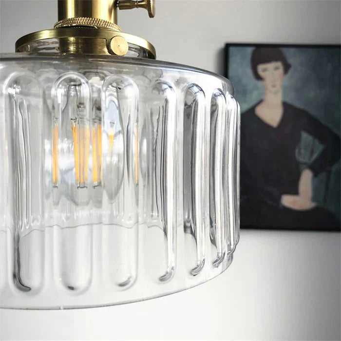 Fluted Glass Pendant Light