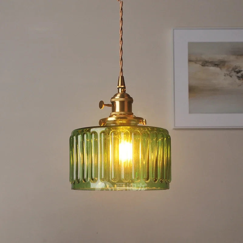 Fluted Glass Pendant Light