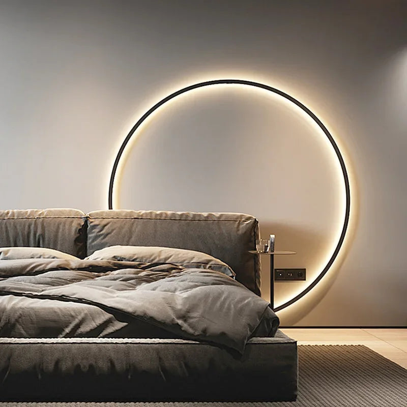 Amora Circular LED Wall Light for Living Room | Minimalist Ring Style