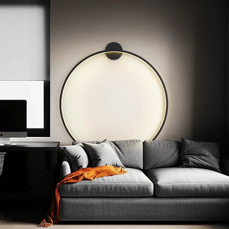 Amora Circular LED Wall Light for Living Room | Minimalist Ring Style