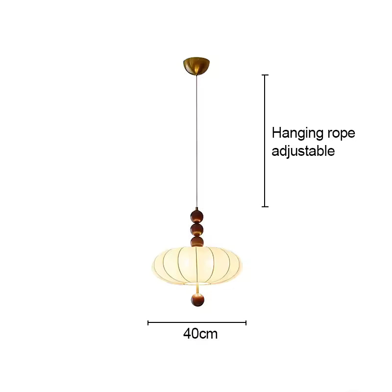 Mirelle | Fabric Pendant Lamp in French Medieval Wabi-Sabi Style