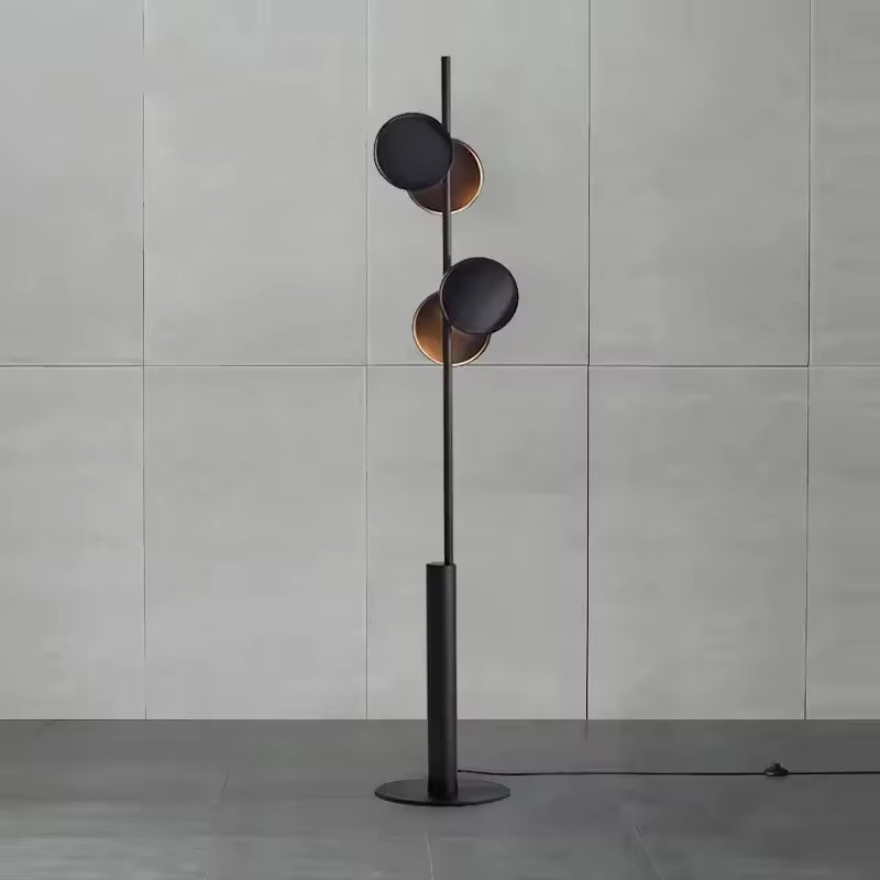Lynrae | Nordic Minimalist Floor Lamp in Black With Up and Down LED Lighting