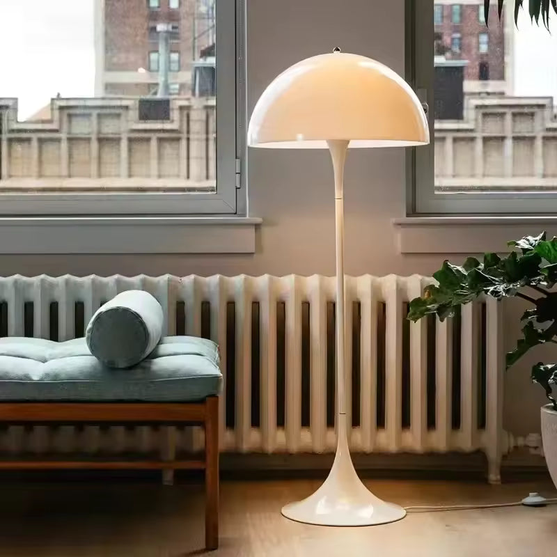 Soren | Danish-Style Cream Floor Lamp With Touch Control and LED Lighting