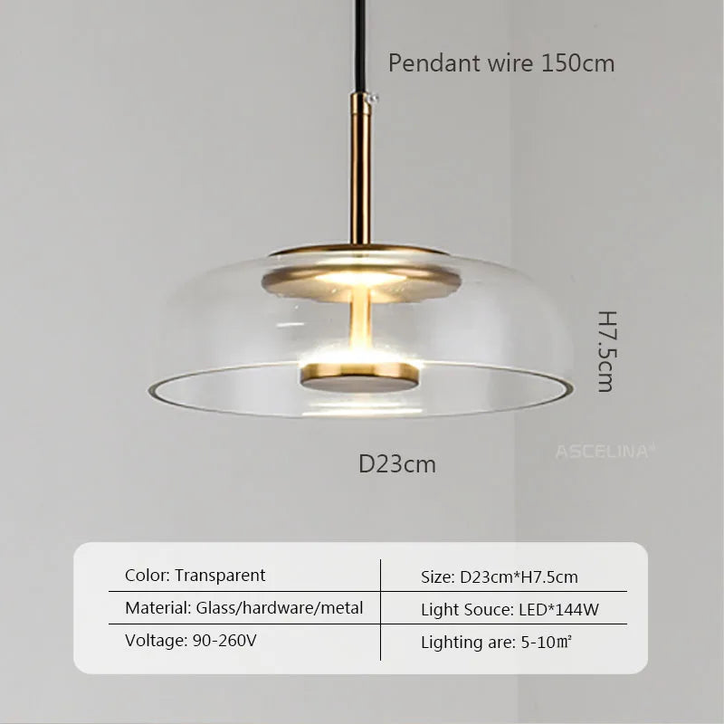 Luminelle Elegant LED Glass Pendant Light