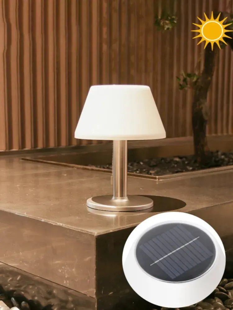 LumaBay Outdoor Solar Table Lamp for Courtyards, Villas, Bars and Coffee Tables
