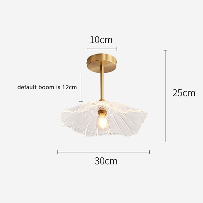 FloraLume Glass Flower Semi-Flush Ceiling Light Deluxe