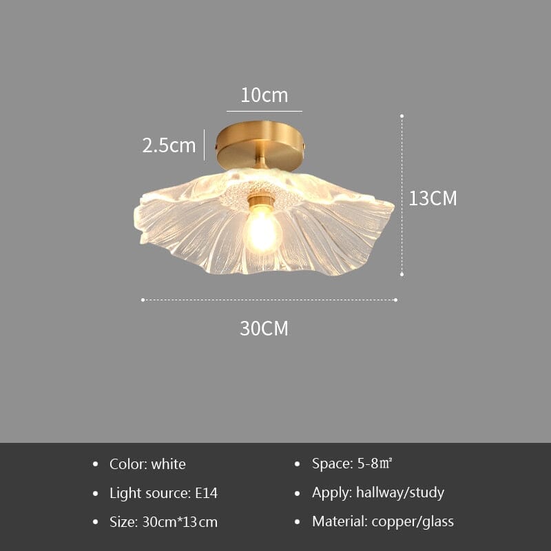 FloraLume Glass Flower Semi-Flush Ceiling Light Deluxe