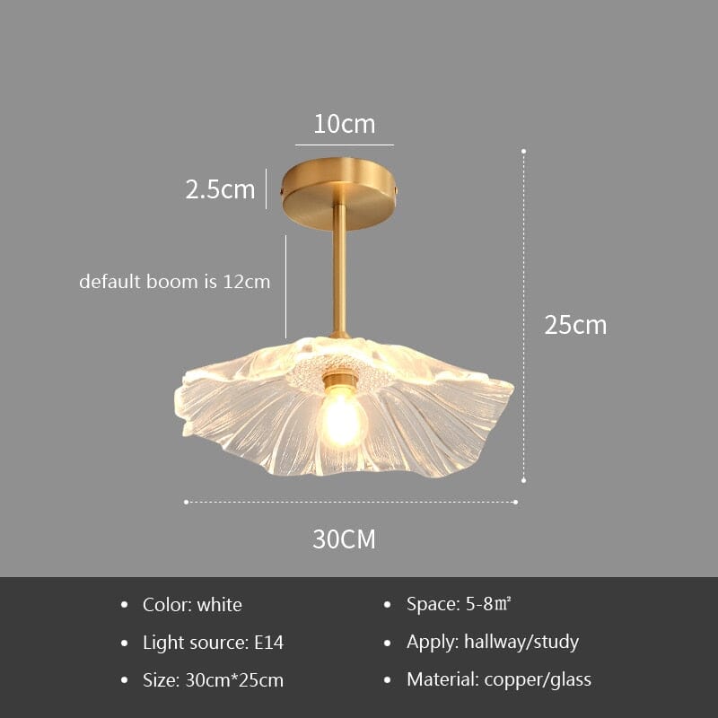 FloraLume Glass Flower Semi-Flush Ceiling Light Deluxe
