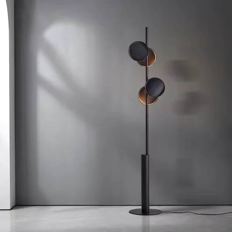 Lynrae | Nordic Minimalist Floor Lamp in Black With Up and Down LED Lighting