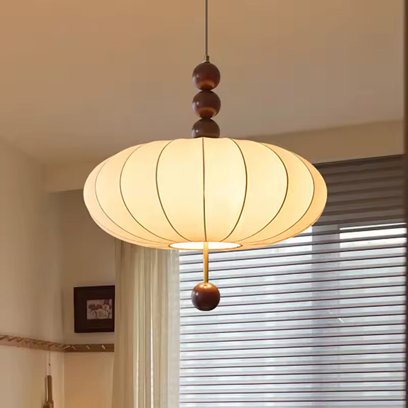 Mirelle | Fabric Pendant Lamp in French Medieval Wabi-Sabi Style