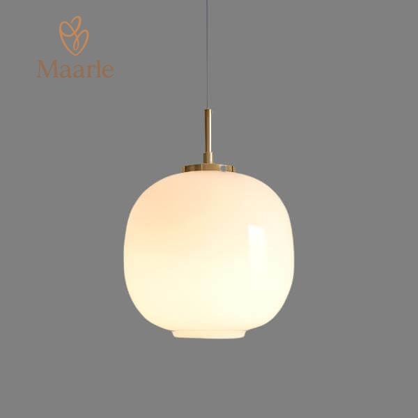 Scandinavian opal glass pendant light 1