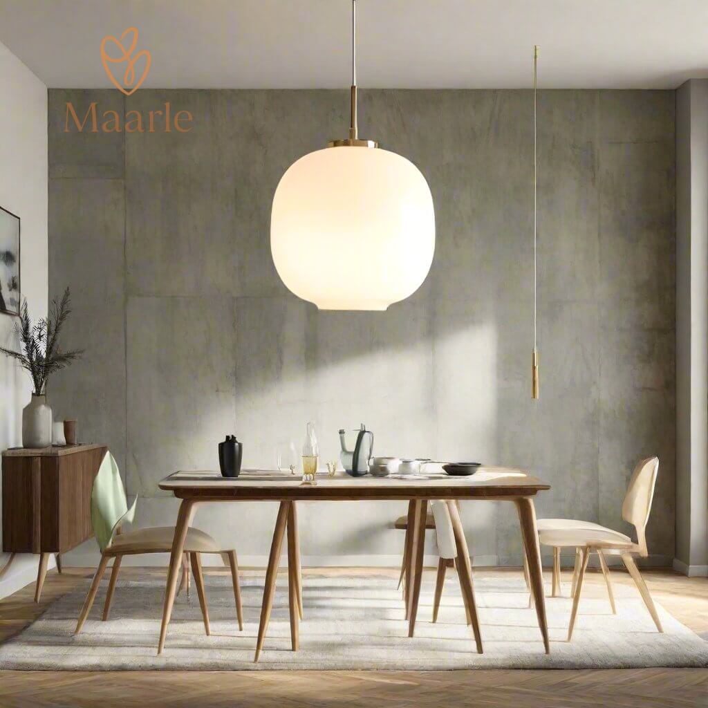 Scandinavian opal glass pendant light 3
